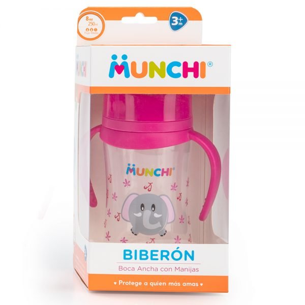 Biberón Boca Ancha con Manijas 8 oz